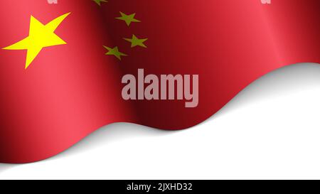 EPS10 Vektor Patriotisches Herz mit Flagge von China. Ein Element der Wirkung für die Verwendung, die Sie daraus machen möchten. Stock Vektor
