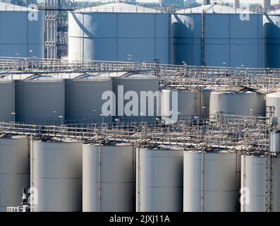 Der Hafen von Rotterdam ist der größte Seehafen in Europa, und der größte Hafen der Welt außerhalb Asiens seine Größe ist einfach umwerfend, mit einer Fläche von 105 km2 Stockfoto