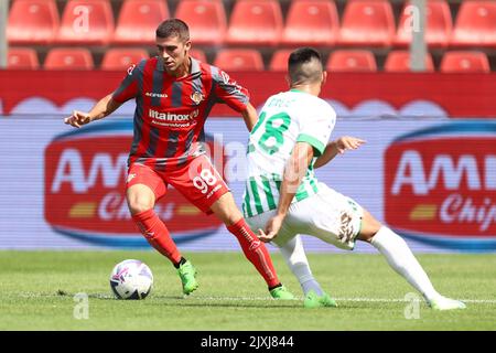 Luca Zanimacchia (US Cremonese) während des Spiels US Cremonese gegen US Sassuolo, italienische Fußballserie A in Cremona, Italien, September 04 2022 Stockfoto