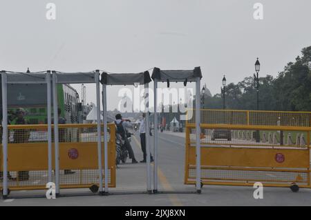 Neu-Delhi, Delhi, Indien. 7. Sep, 2022. rajpath, Tommorrow Evening Premierminister Narendra modi unveling the Statue and Central Vista, in New Delhi am Mittwoch. (Bild: © Ravi Batra/ZUMA Press Wire) Bild: ZUMA Press, Inc./Alamy Live News Stockfoto