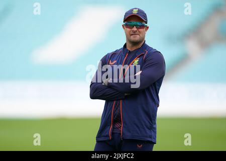 Südafrika-Cheftrainer Mark Boucher während einer Nets-Session im Kia Oval, London. Bilddatum: Mittwoch, 7. September 2022. Stockfoto