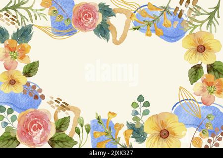 Aquarell floralen Hintergrund Vektor-Illustration. Stock Vektor