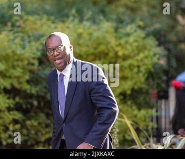 London, Großbritannien. 07. September 2022. Kwasi Kwarteng, Kanzler der Schatzkammer, kommt zu einer Kabinettssitzung in der Downing Street London 10 an. Kredit: Ian Davidson/Alamy Live Nachrichten Stockfoto