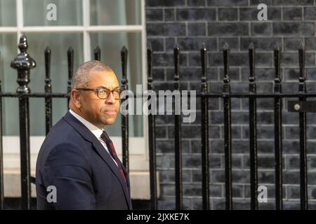 London, Großbritannien. 07. September 2022. James Cleverly, Außenminister, kommt zu einer Kabinettssitzung in der Downing Street 10 in London an. Kredit: Ian Davidson/Alamy Live Nachrichten Stockfoto