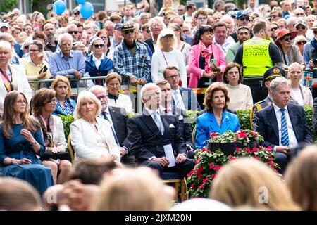 Der König und die Königin von Schweden bei der Åland 100-Jubiläumsfeier am 09.06.2022 in Mariehamn, Finnland. Foto: Rob Watkins/Alamy Stockfoto