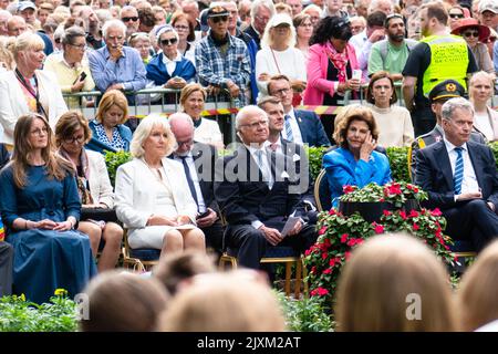 Der König und die Königin von Schweden bei der Åland 100-Jubiläumsfeier am 09.06.2022 in Mariehamn, Finnland. Foto: Rob Watkins/Alamy Stockfoto