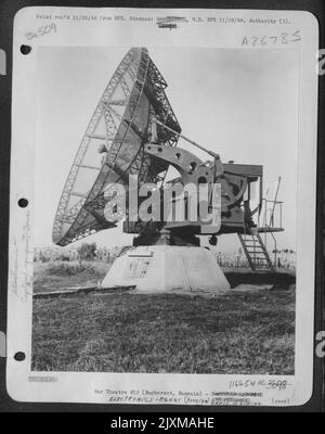 Installation Des Deutschen Riesenradars In Würzburg [Wurzburg Riese Fumg 65 Radar.] In Der Nähe Von Bukarest, Rumänien. Stockfoto