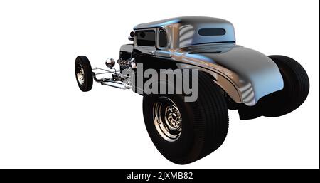 Hot Rod 3D-Rendering Stockfoto