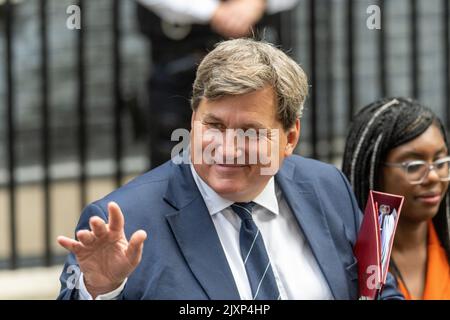 London, Großbritannien. 07. September 2022. Kit Malthouse, Bildungsminister, verlässt eine Kabinettssitzung in der Downing Street 10 London. Kredit: Ian Davidson/Alamy Live Nachrichten Stockfoto