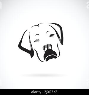 Vektor eines Hundekopfes (Labrador Retriever) auf weißem Hintergrund, Haustier. Tiere. Leicht editierbare Vektorgrafik mit Ebenen. Tiere. Stock Vektor