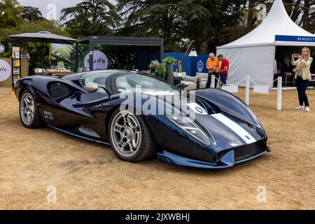 De Tomaso P72, im Salon Privé Concours d’Elégance, der am 4.. September 2022 im Schloss Blenheim stattfand. Stockfoto