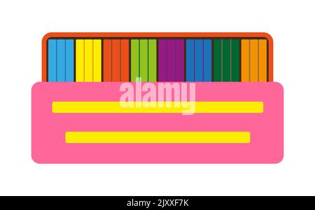 Plastilin Kunststoff Ton Modellierung kreativ entwickeln flach. Kinder Kunst Therapie Spielzeug aktiv Spiel helle Farbe Modell verschiedene Form Objekt Kind Entwicklung feinmotorischen Fähigkeiten Schule Vorschule Hobby isoliert Stock Vektor