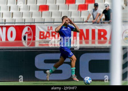 San Nicola Stadium, Bari, Italien, 03. September 2022, Mattia Finotto (Spal Ferrara) während des Spiels der SSC Bari gegen SPAL – Italienischer Fußball der Serie B Stockfoto