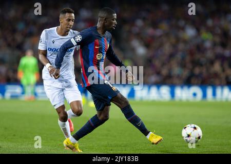 Barcelona, Spanien. 07. September 2022. Ousmane Dembele vom FC Barcelona während des UEFA Champions League-Spiels zwischen dem FC Barcelona und Viktoria Plzen im Camp Nou in Barcelona, Spanien. Bild: DAX Images/Alamy Live News Stockfoto
