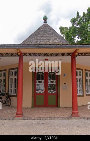 Roter Pavillon, Bad Doberan, Mecklenburg-Vorpommern, Deutschland Stockfoto