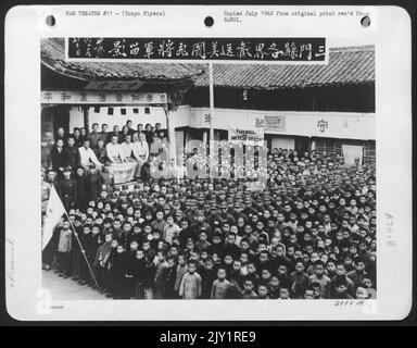 Am 18. April 1942 trugen Luftwaffe der US Army Air Forces, angeführt von Oberstleutnant James H. Doolittle, die Schlacht am Pazifik in das Herz des japanischen Imperium mit einem überraschenden und gewagten Angriff auf militärische Ziele in Tokio, Yokohoma, Yokosuka und Nagoya Stockfoto