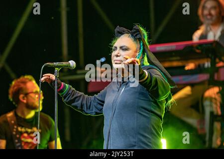 Villa Guicciardini, Prato, Italien, 06. September 2022, Loredana Berte im Konzert während des Loredana Berte - Italienische Sängerin Musikkonzert Stockfoto