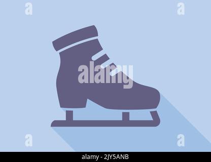 Sport Figur Schlittschuhe, Winterunterhaltung auf Eis - Vektor-Abbildung Stock Vektor