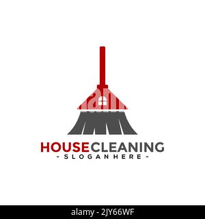 House Cleaning Service Logo Vektor-Kombination. Kreative Reinigung Logo Vorlage Design. Stock Vektor