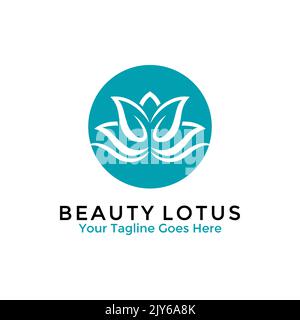 Design-Vorlage Für Das Lotus-Blumenlogo Von Beauty. Vektorgrafik. Stock Vektor