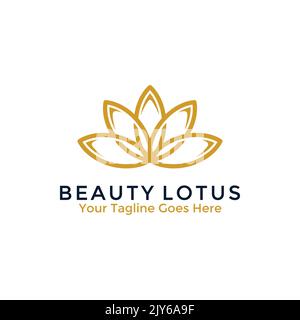 Design-Vorlage Für Das Lotus-Blumenlogo Von Beauty. Vektorgrafik. Stock Vektor