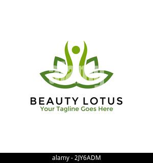 Design-Vorlage Für Das Lotus-Blumenlogo Von Beauty. Vektorgrafik. Stock Vektor