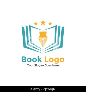 Design-Vorlage Für Buchlogos. Vektorgrafik. Logo „Creative Education“. Stock Vektor