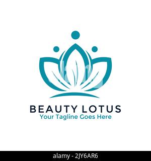 Design-Vorlage Für Das Lotus-Blumenlogo Von Beauty. Vektorgrafik. Stock Vektor