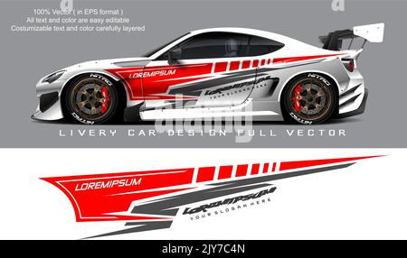 blin dvan Abziehbild-Design-Vektor. Grafische abstrakte Streifen Racing Hintergrund Kit Designs für Wrap-Fahrzeug, Rennwagen, Rallye, Abenteuer und Lackierung Stock Vektor