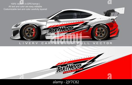 blin dvan Abziehbild-Design-Vektor. Grafische abstrakte Streifen Racing Hintergrund Kit Designs für Wrap-Fahrzeug, Rennwagen, Rallye, Abenteuer und Lackierung Stock Vektor