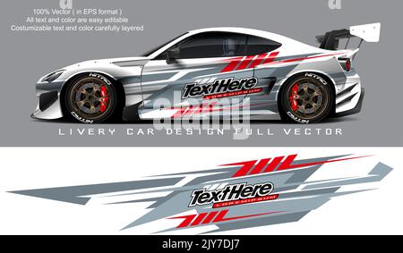 blin dvan Abziehbild-Design-Vektor. Grafische abstrakte Streifen Racing Hintergrund Kit Designs für Wrap-Fahrzeug, Rennwagen, Rallye, Abenteuer und Lackierung Stock Vektor