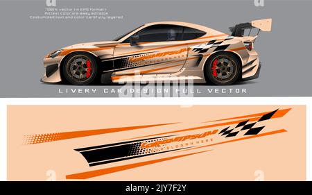blin dvan Abziehbild-Design-Vektor. Grafische abstrakte Streifen Racing Hintergrund Kit Designs für Wrap-Fahrzeug, Rennwagen, Rallye, Abenteuer und Lackierung Stock Vektor
