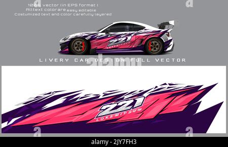 blin dvan Abziehbild-Design-Vektor. Grafische abstrakte Streifen Racing Hintergrund Kit Designs für Wrap-Fahrzeug, Rennwagen, Rallye, Abenteuer und Lackierung Stock Vektor