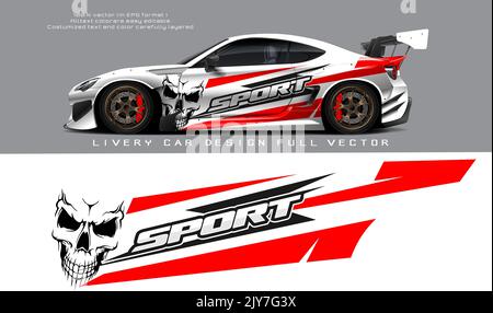 blin dvan Abziehbild-Design-Vektor. Grafische abstrakte Streifen Racing Hintergrund Kit Designs für Wrap-Fahrzeug, Rennwagen, Rallye, Abenteuer und Lackierung Stock Vektor