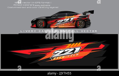 blin dvan Abziehbild-Design-Vektor. Grafische abstrakte Streifen Racing Hintergrund Kit Designs für Wrap-Fahrzeug, Rennwagen, Rallye, Abenteuer und Lackierung Stock Vektor