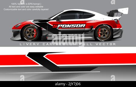 blin dvan Abziehbild-Design-Vektor. Grafische abstrakte Streifen Racing Hintergrund Kit Designs für Wrap-Fahrzeug, Rennwagen, Rallye, Abenteuer und Lackierung Stock Vektor