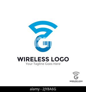 5G WiFi Signal Logo Designkonzept. Vektorgrafik Stock Vektor