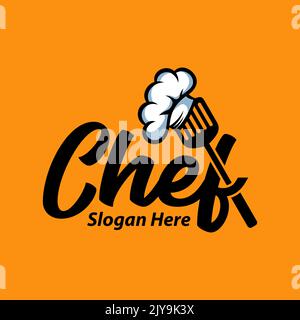 Logo-Vektor Des Küchenchefs. Kreative Vorlage für das Design des Chefkochs-Logos. Stock Vektor