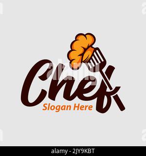 Logo-Vektor Des Küchenchefs. Kreative Vorlage für das Design des Chefkochs-Logos. Stock Vektor