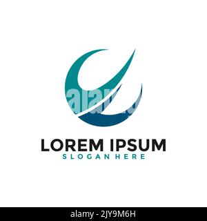 Design Der Globalen Logo-Vorlage Für Den Schutz. Globales Design-Konzept für Sicherheitslogos. Vektorgrafik Stock Vektor