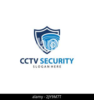 CCTV-Vektorlogo-Design. Design Der Vorlage Für Das Kamerlogo. Und Sicherheitssystem Logo Vector Stock Vektor