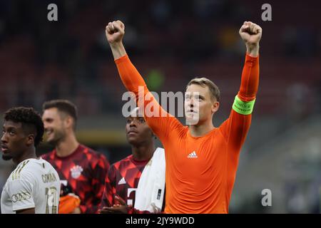 Mailand, Italien. 07. September 2022. Manuel Neuer vom FC Bayern Munchen während der UEFA Champions League 2022/23 Gruppenphase - Fußballspiel der Gruppe C zwischen dem FC Internazionale und dem FC Bayern Munchen im Giuseppe-Meazza-Stadion, Mailand, Italien am 07. September 2022 Quelle: Live Media Publishing Group/Alamy Live News Stockfoto