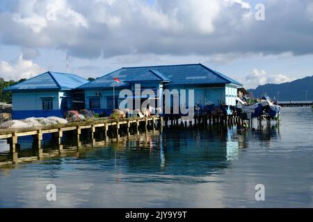 Indonesien Anambas Islands - Terempa Kelong Haus auf Siantan Island Stockfoto