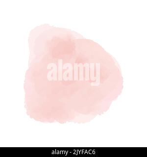 Rosafarbene Aquarellflecken Farbe Stropke. Abstrakt rosa Aquarell von Hand auf Papier gemalt. Stock Vektor