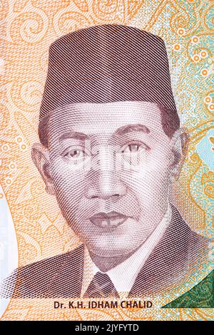 Idham Chalid ein Porträt aus indonesischem Geld - Rupiah Stockfoto