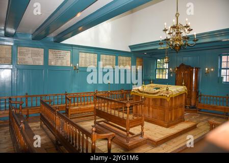 Amsterdam, Niederlande. August 2022. Das Innere der portugiesischen Synagoge in Amsterdam. Hochwertige Fotos Stockfoto