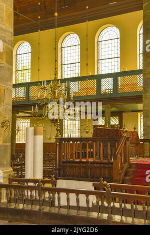 Amsterdam, Niederlande. August 2022. Das Innere der portugiesischen Synagoge in Amsterdam. Hochwertige Fotos Stockfoto