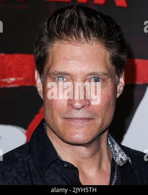 Los Angeles, Usa. 07. September 2022. LOS ANGELES, KALIFORNIEN, USA - 07. SEPTEMBER: Der amerikanische Schauspieler Sean Kanan kommt zur Los Angeles Premiere von Netflix's 'Cobra Kai' Saison 5, die am 7. September 2022 im Los Angeles State Historic Park in Los Angeles, Kalifornien, USA, stattfand. (Foto von Xavier Collin/Image Press Agency) Quelle: Image Press Agency/Alamy Live News Stockfoto