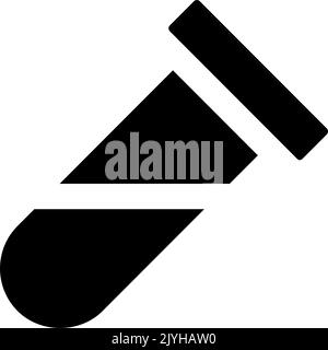 Schwarzes Glyph-ui-Symbol für Teströhrchen Stock Vektor