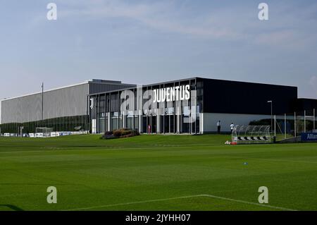 Juventus Training Center während der Trainingssitzung am 05. September 2022 in Turin, Italien Stockfoto